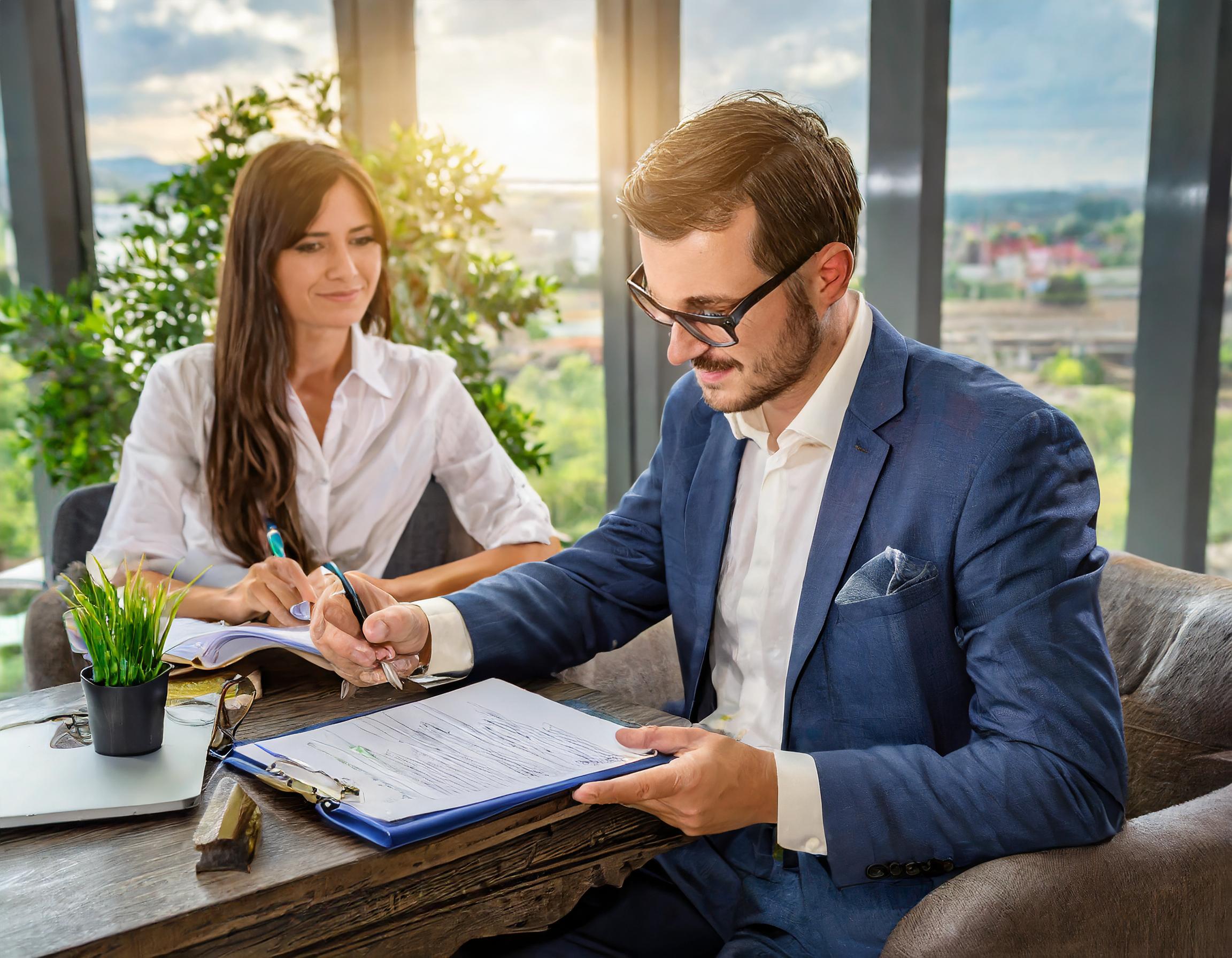 Professionelles Team beim Beratungsgespräch